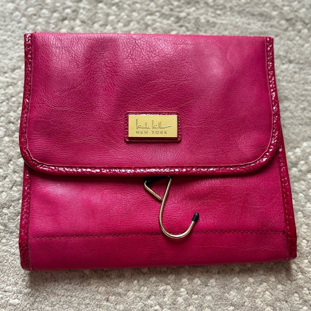 Nicole miller bright hot pink tolietry bag